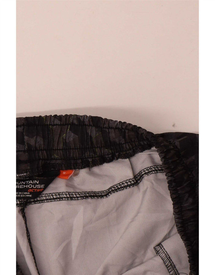 Pantaloncini sportivi da uomo Mountain Warehouse Poliestere geometrico nero medio