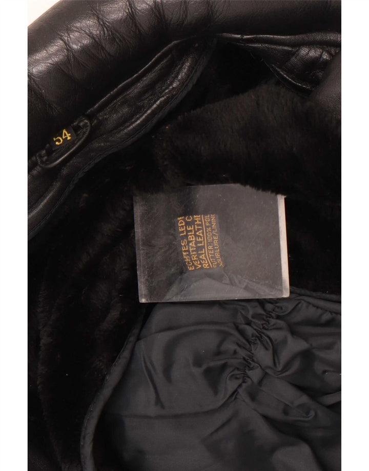 Gilet in pelle da uomo vintage UK 38 medio in pelle nera