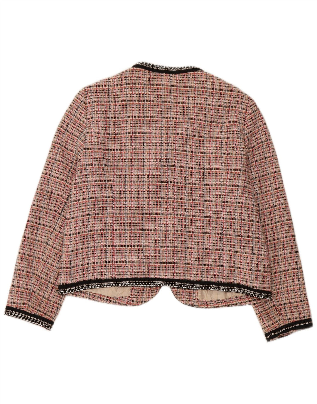 Giacca blazer da donna Zara UK 18 XL cotone a quadri rosa