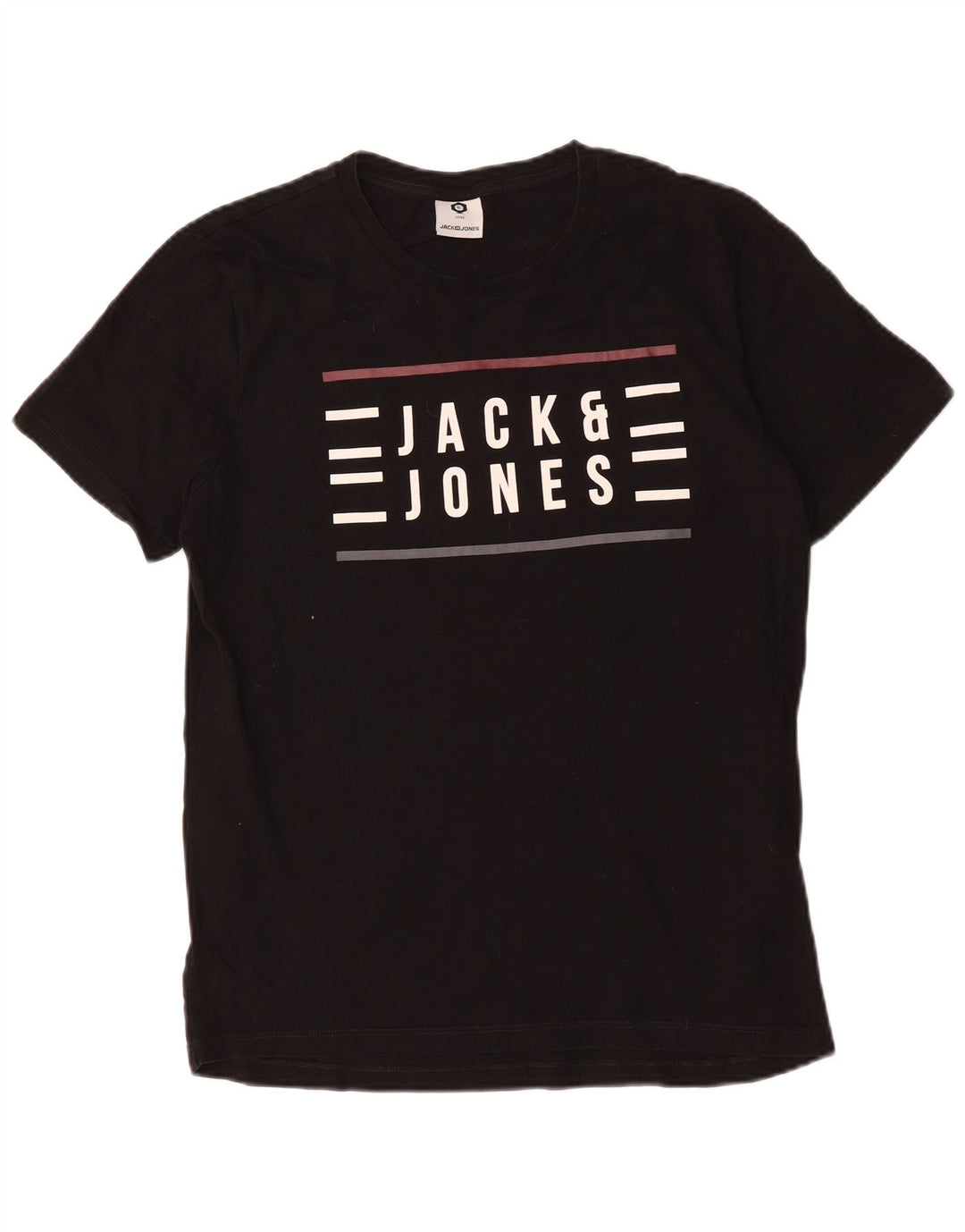 T-shirt grafica da uomo Jack & Jones Top in cotone nero medio