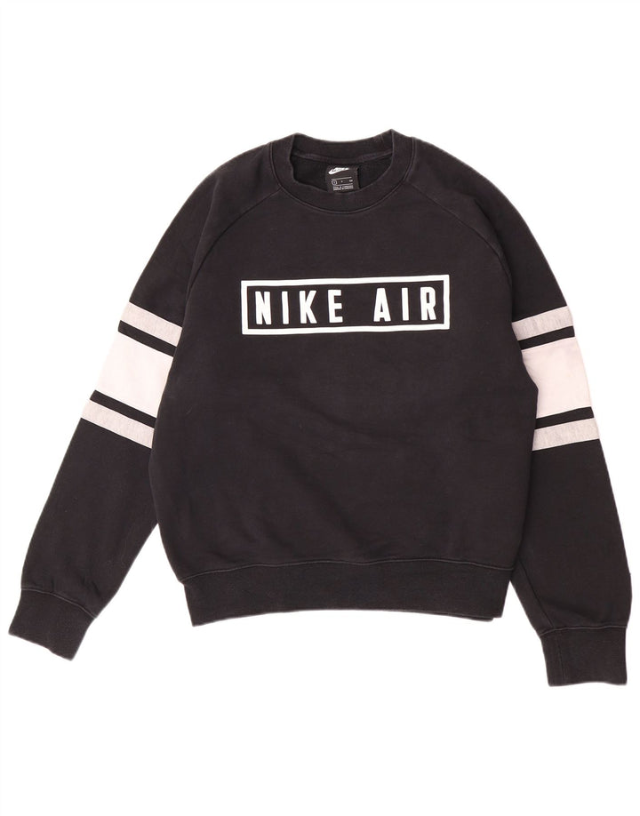 Felpa Nike da uomo con vestibilità ampia e grafica, piccola, color block nero