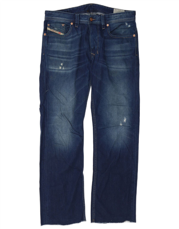 DIESEL Jeans dritti regolari Larkee da uomo W32 L32 in cotone blu