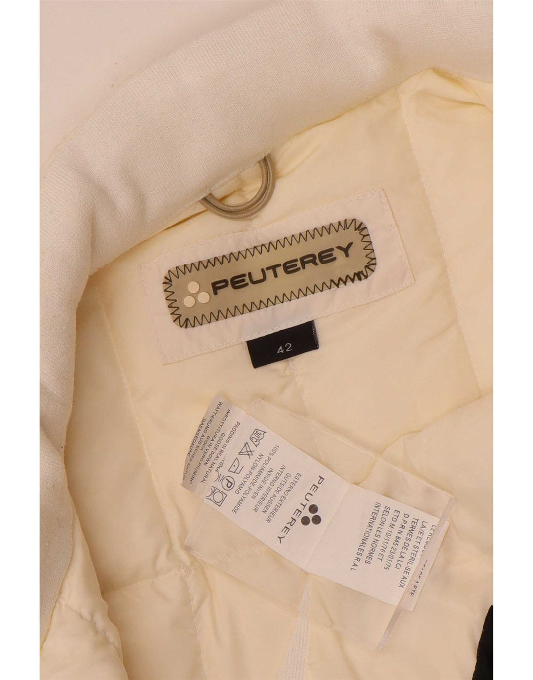 Gilet imbottito da donna PEUTEREY EU 42 Large nylon bianco