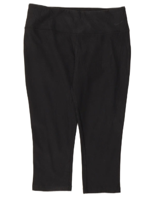 Leggings Nike Dri Fit Capri da donna UK 12 medio nero poliestere