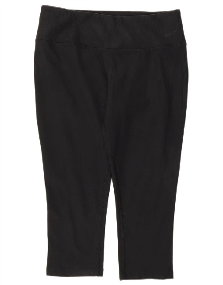 Leggings Nike Dri Fit Capri da donna UK 12 medio nero poliestere