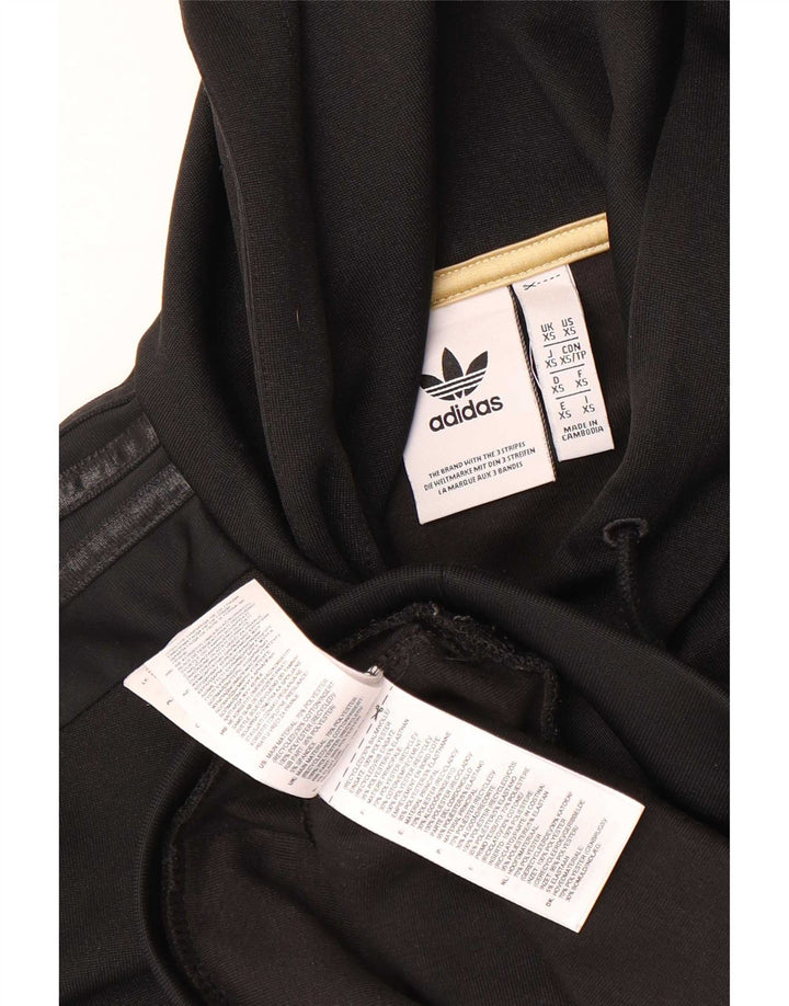 Felpa con cappuccio grafica da uomo Adidas XS nera in poliestere