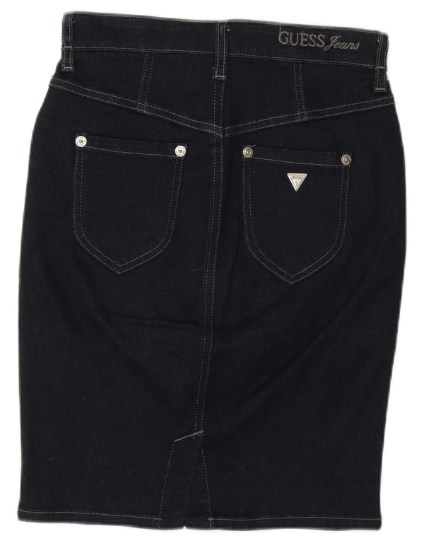 Gonna in denim da donna Guess W28 cotone blu navy medio