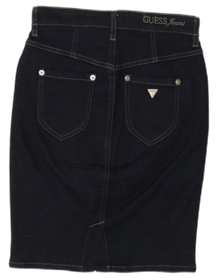 Gonna in denim da donna Guess W28 cotone blu navy medio