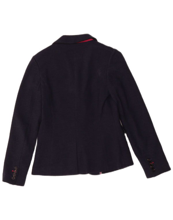 Giacca blazer da donna a 2 bottoni Joules UK 8 piccola a spina di pesce blu navy