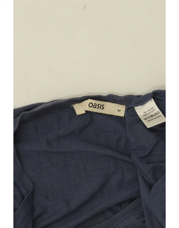 T-shirt da donna Oasis Top UK 14 Viscosa blu medio
