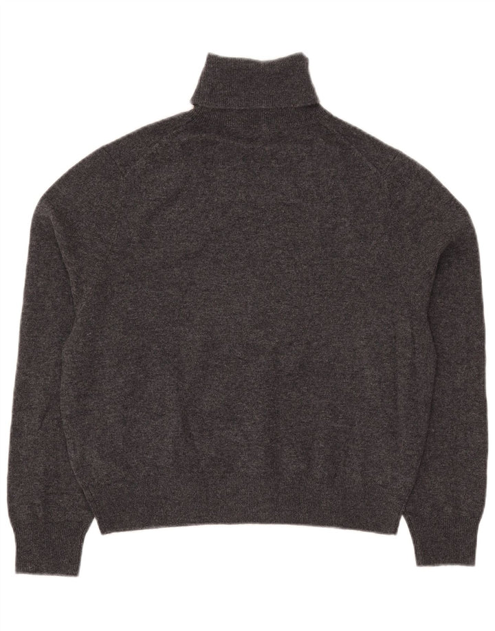 Maglione maglione corto da donna Massimo Dutti con collo alto UK 10 piccolo grigio