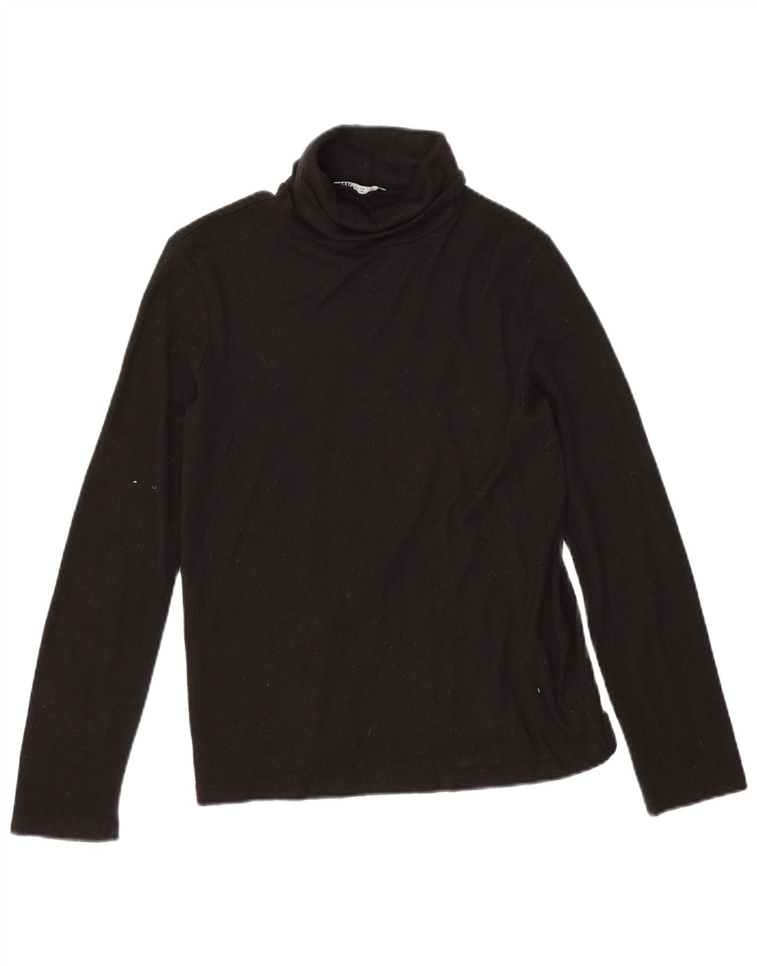 Top Zara da donna a maniche lunghe UK 14 viscosa nera media