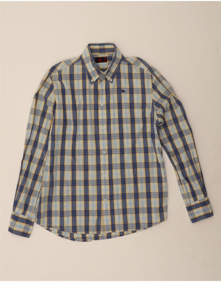 Camicia Kappa Uomo XL Blu a quadri in cotone