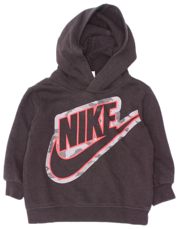 Felpa con cappuccio grafica Nike da bambino, 9-12 mesi, cotone nero