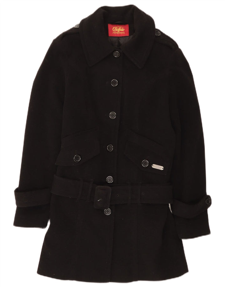 Soprabito con cintura da donna Buffalo UK 10 piccolo poliestere nero