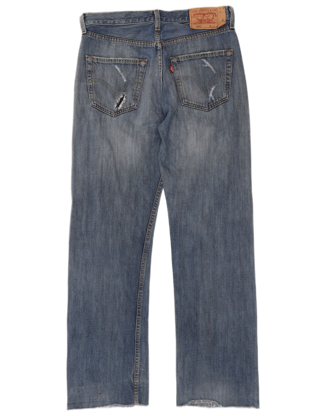 Levi's Uomo 501 Jeans dritti invecchiati W31 L31 Cotone blu