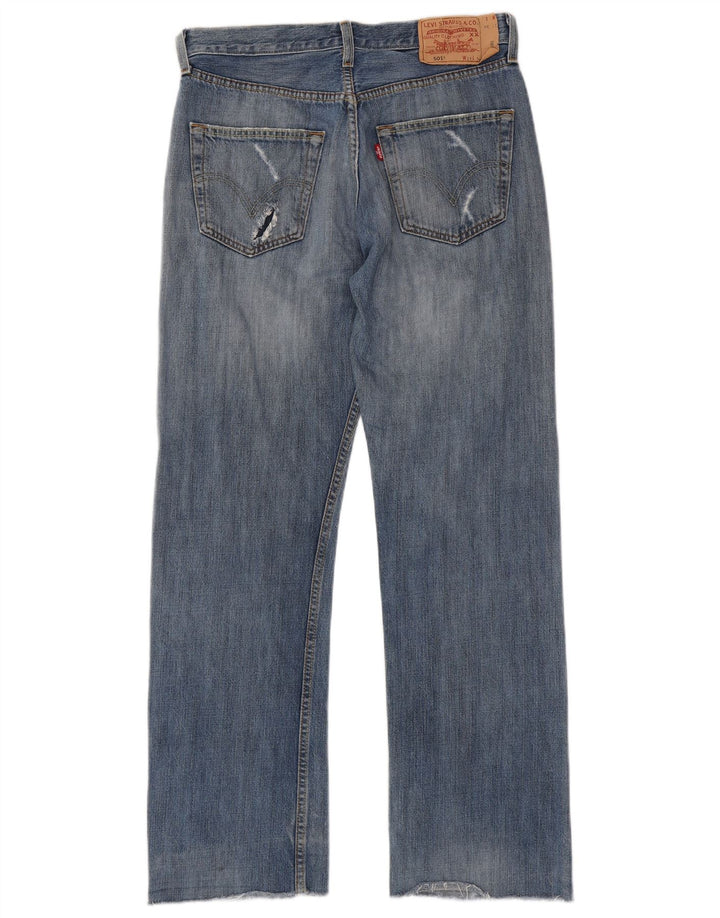 Levi's Uomo 501 Jeans dritti invecchiati W31 L31 Cotone blu