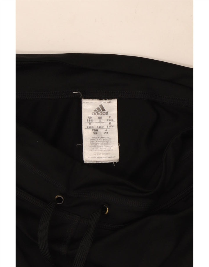 Pantaloni della tuta da donna Adidas UK 10 piccoli poliestere nero