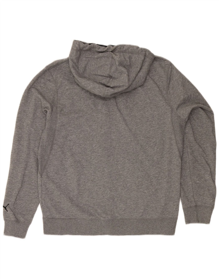 Puma Felpa con cappuccio e zip da uomo Grigio medio