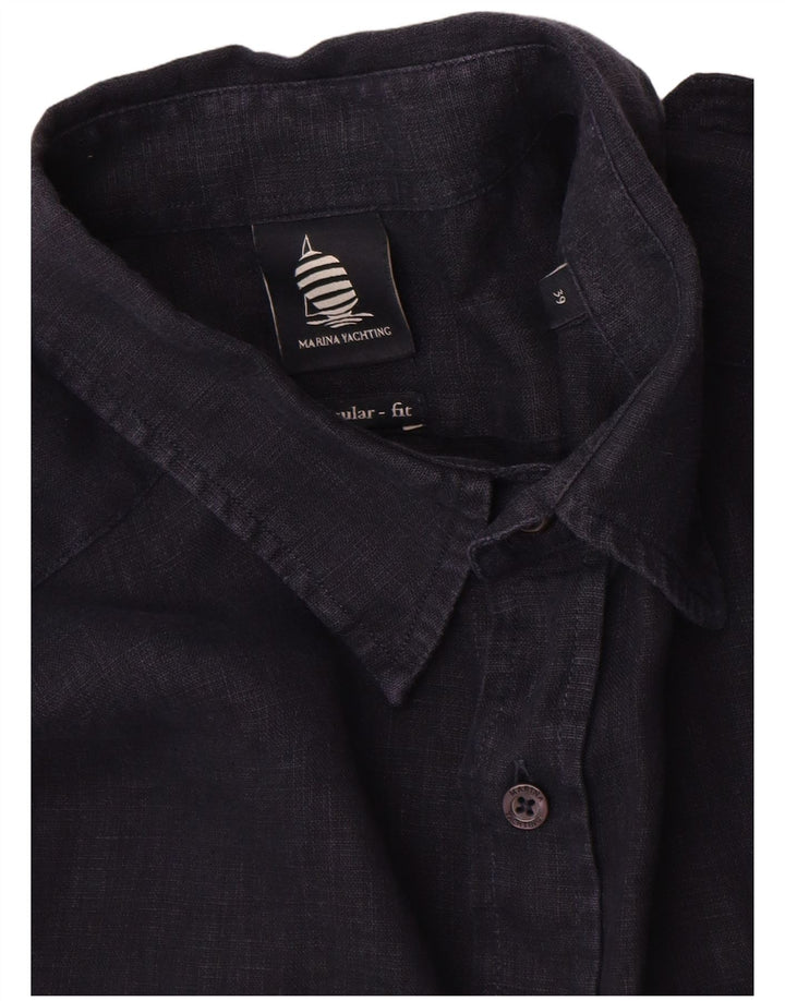 Marina Yachting Camicia da uomo vestibilità regolare taglia 39 medio blu navy