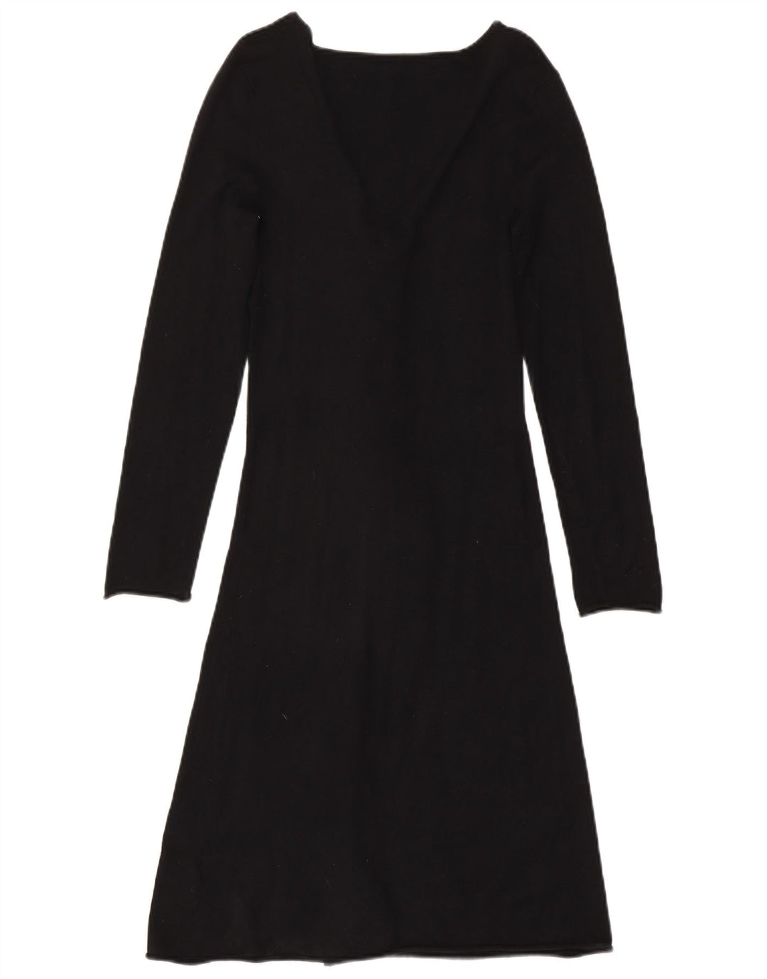 Abito maglione a maniche lunghe da donna Phase Eight con volant sul davanti UK 8 piccolo nero