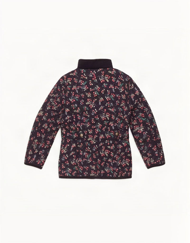 Giacca trapuntata per ragazze Joules 5-6 anni in poliestere floreale blu navy