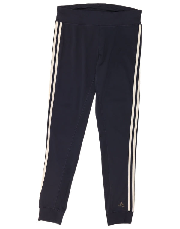 Adidas Womens Leggings UK 8 Small  Navy Blue Polyester