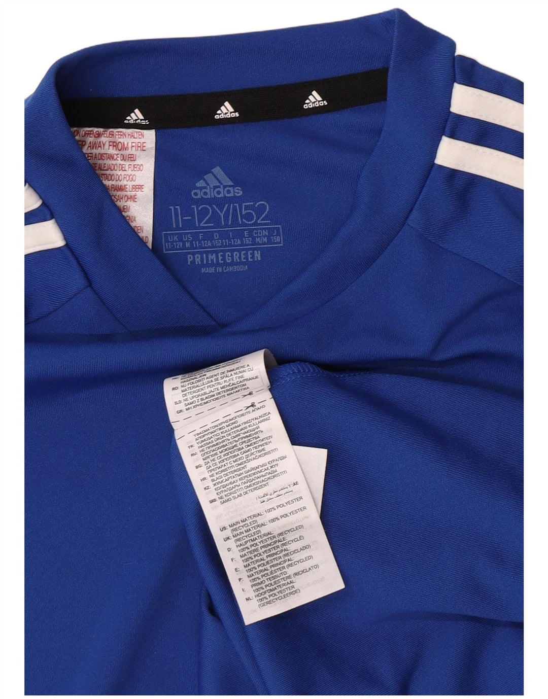 Maglietta Adidas Aeroready da ragazzo, 11-12 anni, in poliestere blu