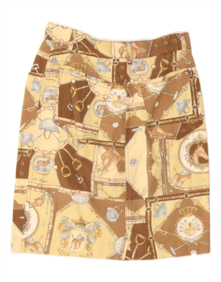 LES COPAINS Womens Denim Skirt W28 Medium Beige Patchwork Vintage Les Copains and Second-Hand Les Copains from Messina Hembry 