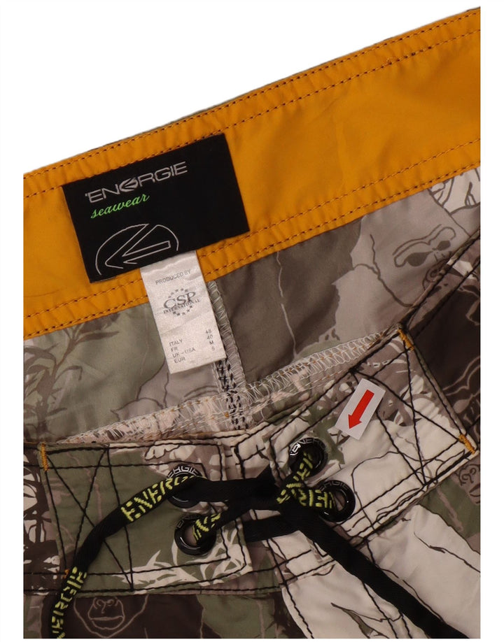 ENERGIE Pantaloncini da bagno grafici da uomo stampa animalier media multicolore