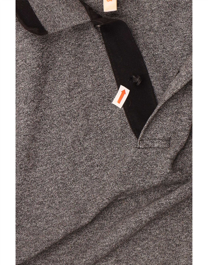 Polo da uomo a maniche lunghe Sun68 XL in cotone grigio