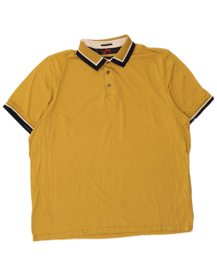 Polo da uomo Ted Baker taglia 7 3XL cotone giallo