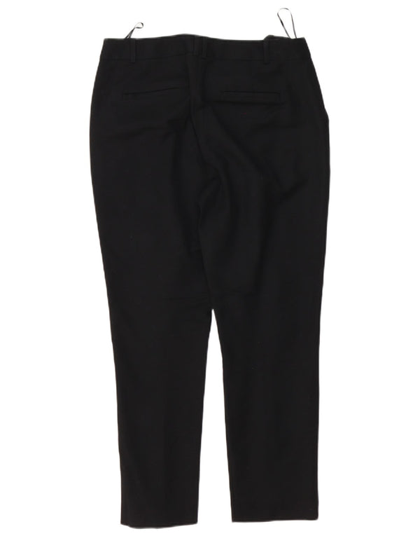Pantaloni chino dritti da donna Oasis UK 10 piccoli W30 L26 cotone nero