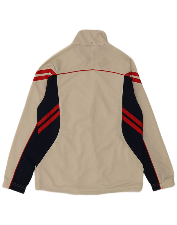 Giacca da ginnastica da uomo Asics, giacca in poliestere color block beige medio