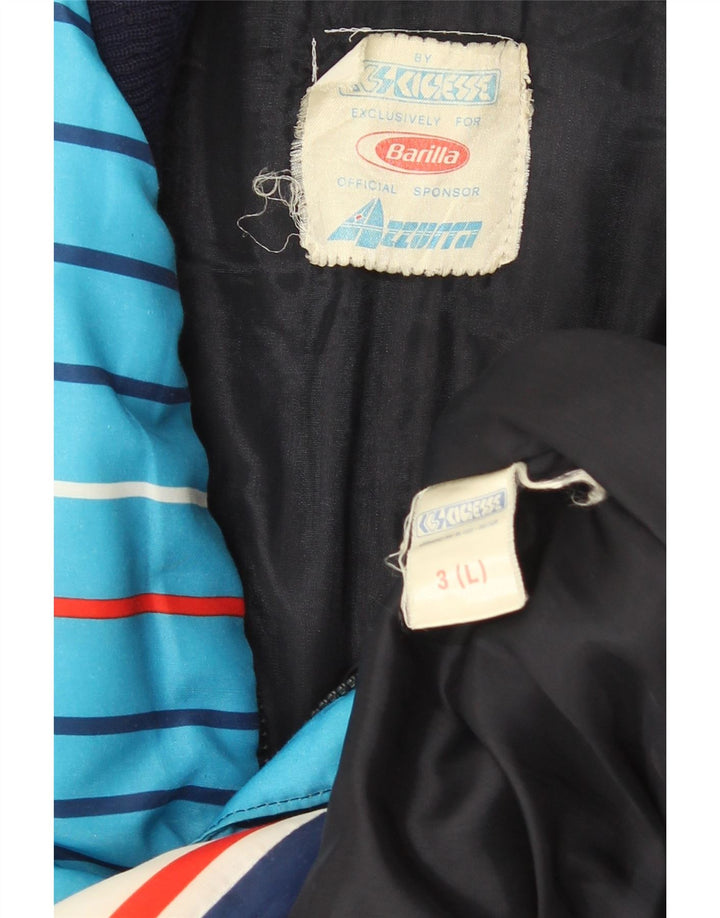 Gilet imbottito da uomo Azzurra UK 40 Large Blu Navy Colourblock Poliestere