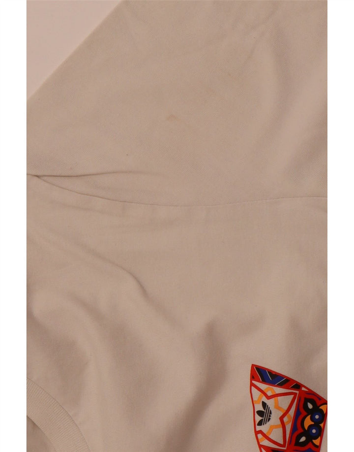 T-shirt grafica da uomo ADIDAS Top in cotone bianco sporco medio