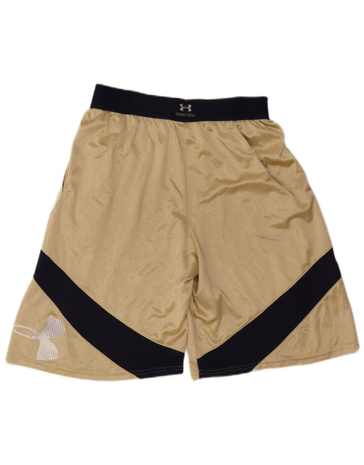 Under Armour Pantaloncini sportivi grafici da uomo di grandi dimensioni in poliestere color oro
