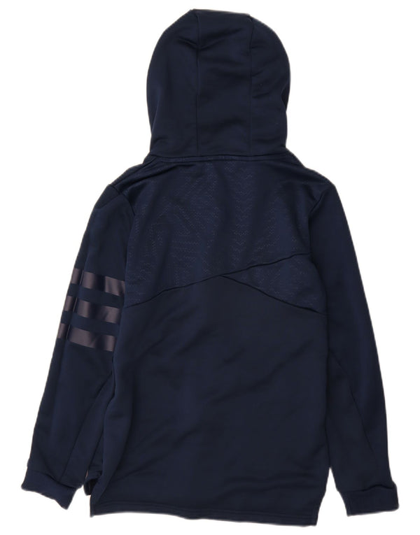 Felpa con cappuccio e zip Adidas MESSI da ragazzo, 11-12 anni, in poliestere blu navy