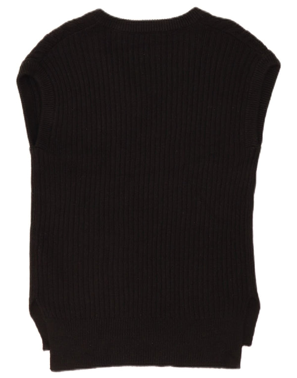 MARKS & SPENCER Canotta oversize da donna UK 10 piccola in cotone nero