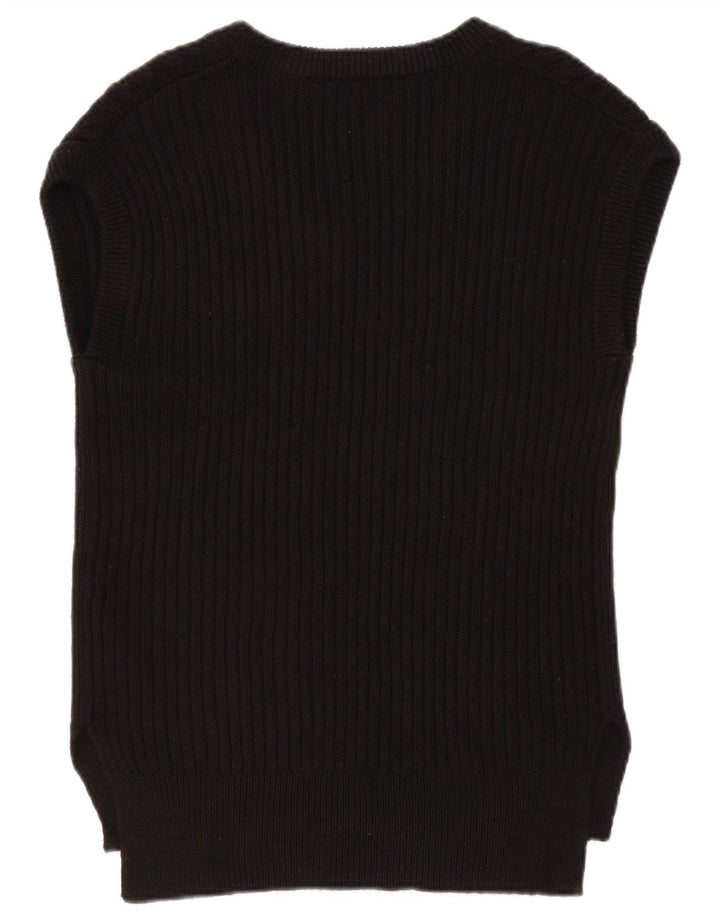 MARKS & SPENCER Canotta oversize da donna UK 10 piccola in cotone nero