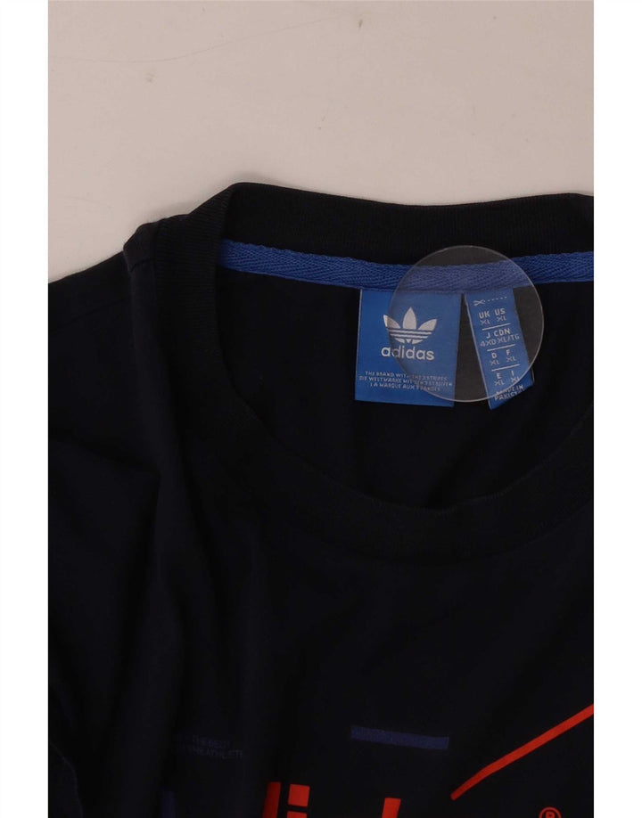T-shirt grafica da uomo Adidas Top XL Blu navy