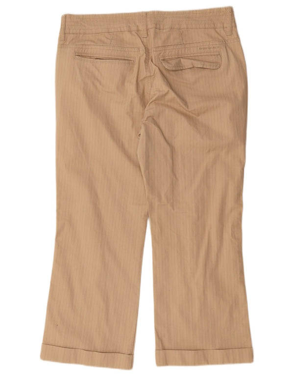 Pantaloni cropped da donna Dkny US 10 Large W32 L25 Cotone gessato beige