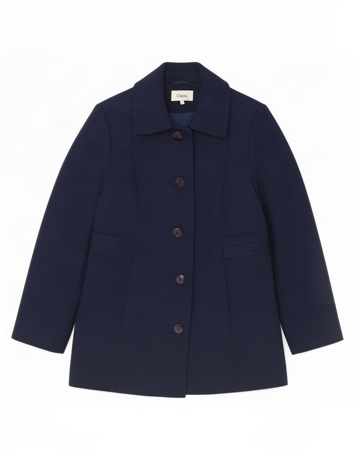 Giacca blazer a 5 bottoni da donna Marks & Spencer UK 12 medio blu navy