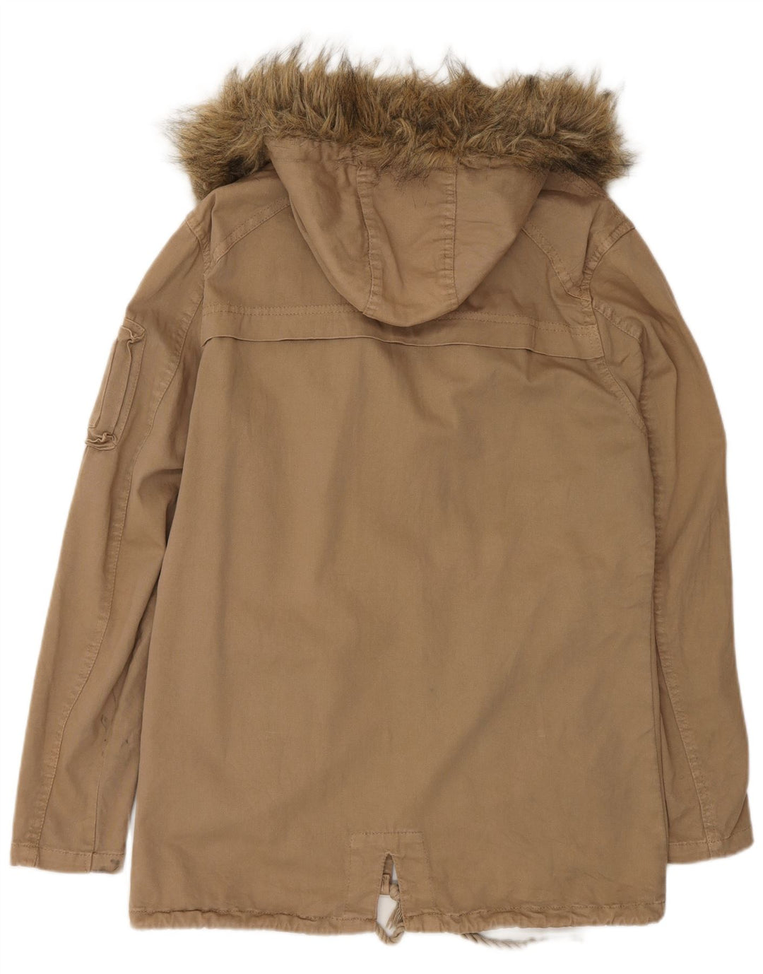 Giacca Parka con cappuccio da uomo Zara UK 36 piccola Beige