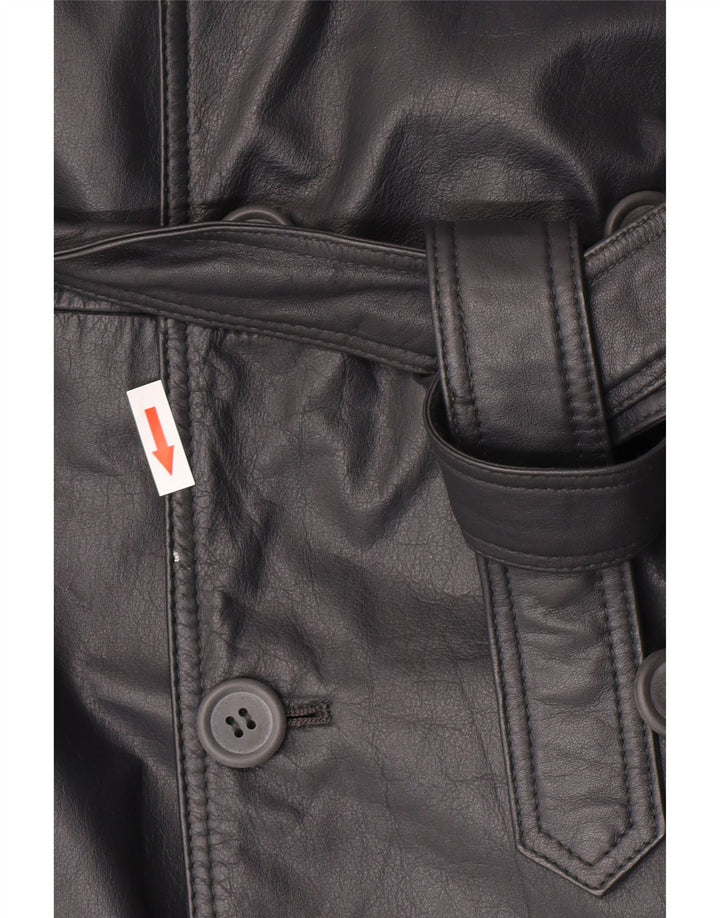 Cappotto Doppio Petto in Pelle Uomo Machiavelli IT 48 Pelle Grigio Medio