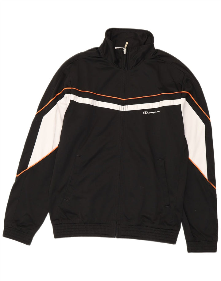 Giacca da tuta da uomo Champion, poliestere color block medio nero