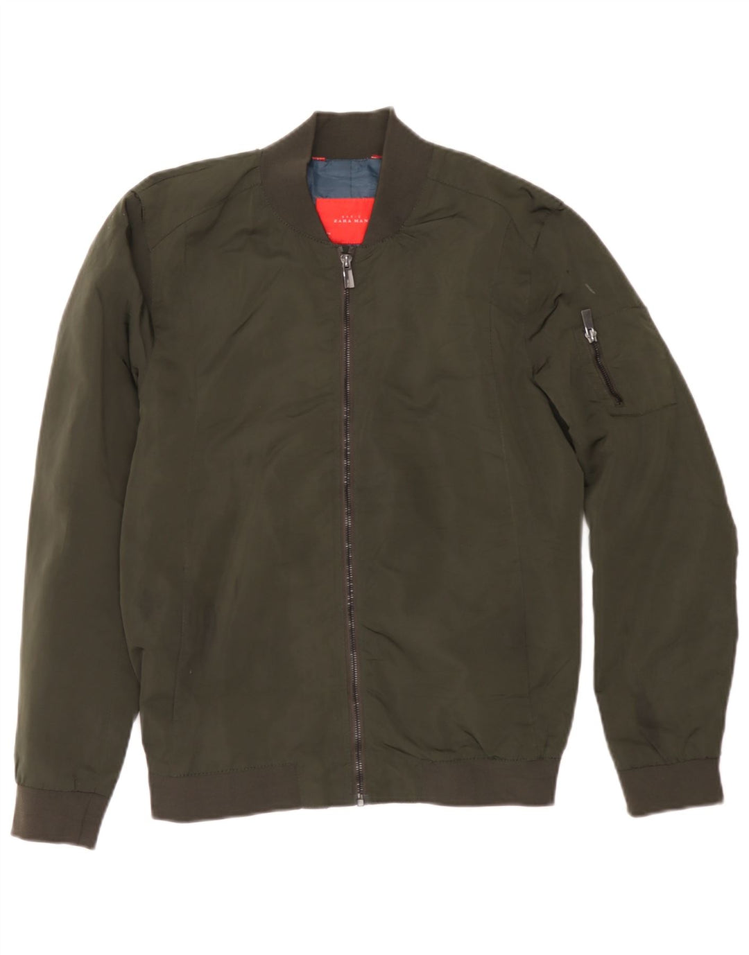 Giubbotto bomber da uomo Zara UK 38 poliestere kaki medio