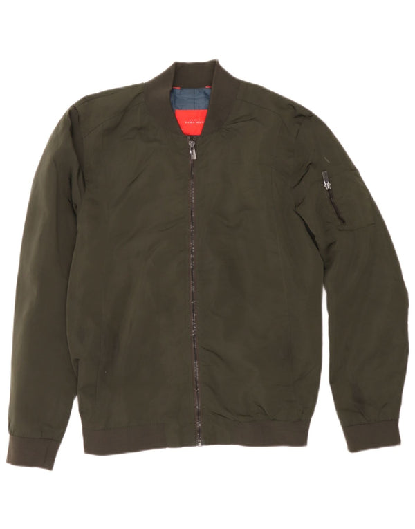 Giubbotto bomber da uomo Zara UK 38 poliestere kaki medio