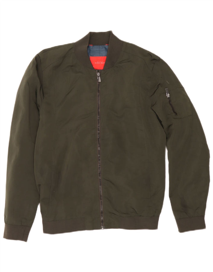 Giubbotto bomber da uomo Zara UK 38 poliestere kaki medio