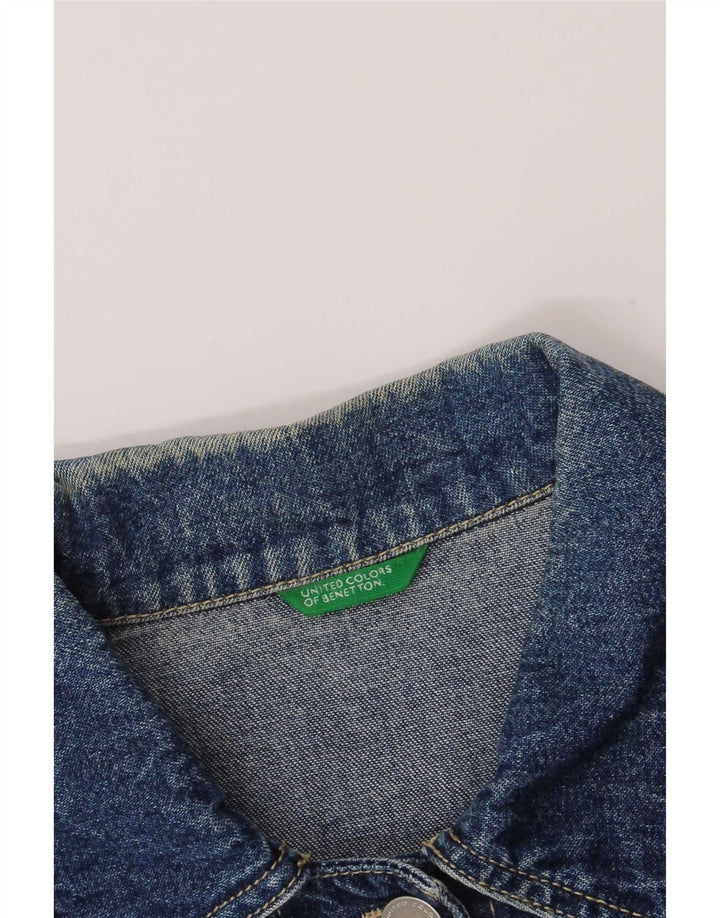 Giacca in denim da donna Benetton UK 10 piccola blu